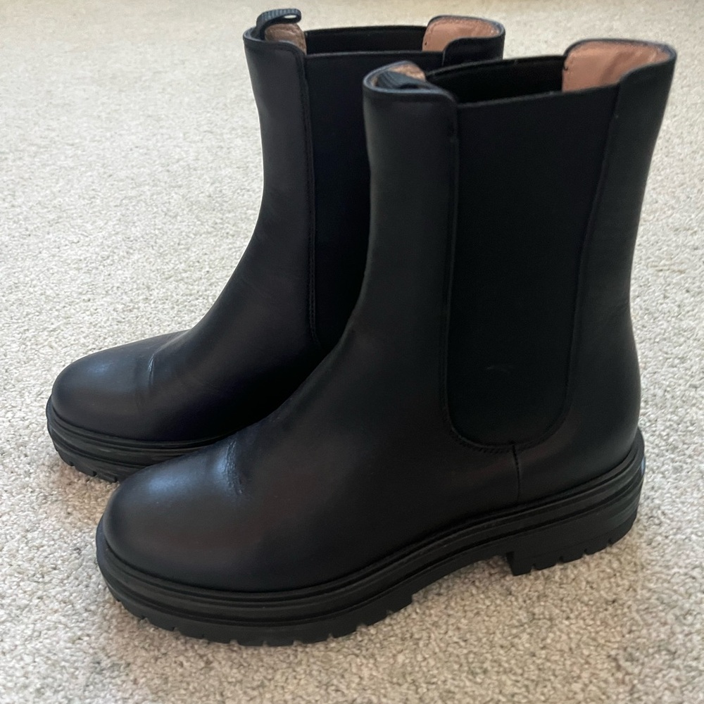 Black Leather Ankle Boots